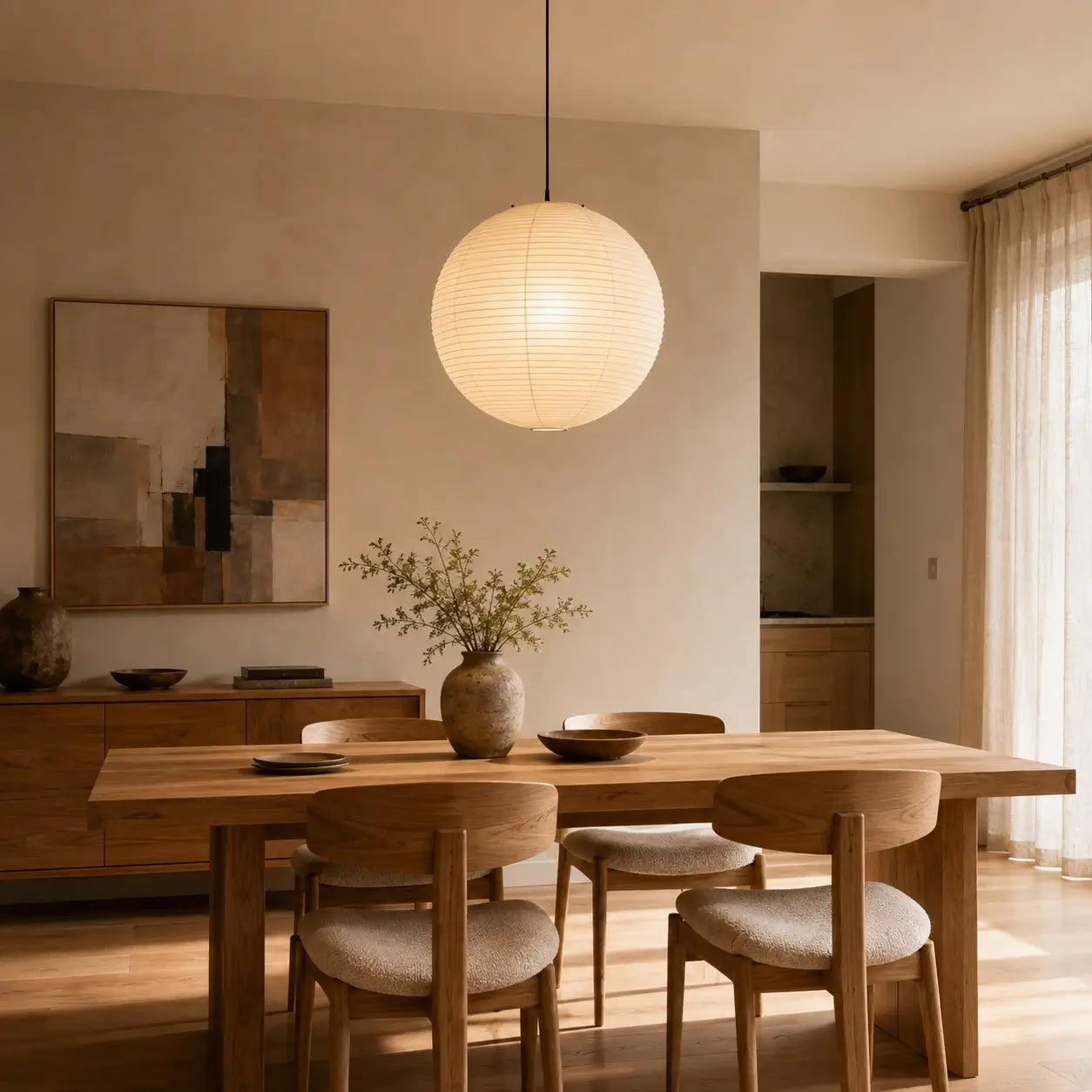 Lumora™ Japanese Paper Pendant Light