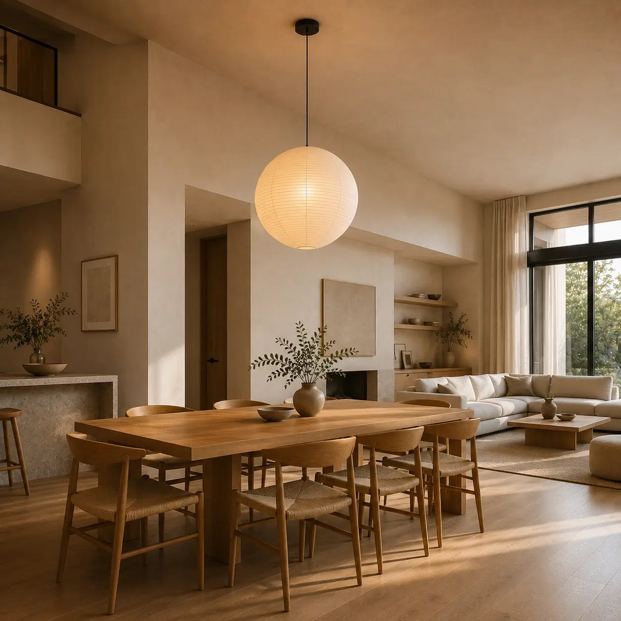 Lumora™ Japanese Paper Pendant Light