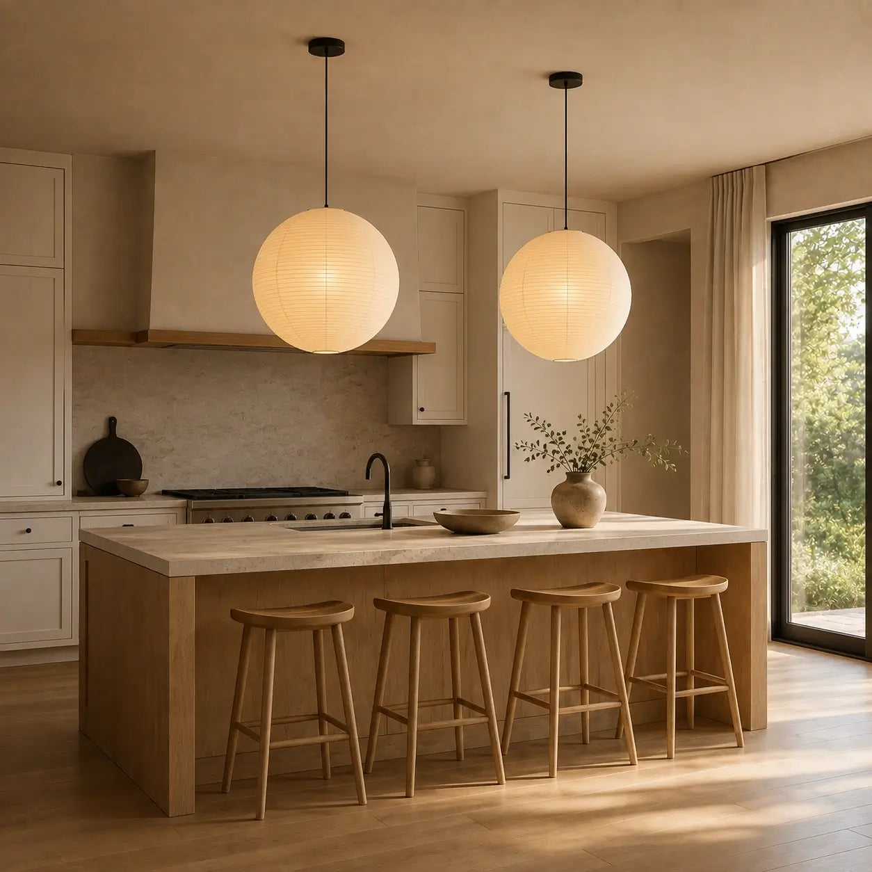 Lumora™ Japanese Paper Pendant Light